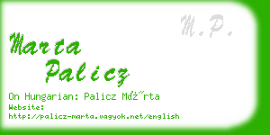 marta palicz business card